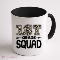 Leopard Print 1st Grade Squad Coffee Mug thumb 1