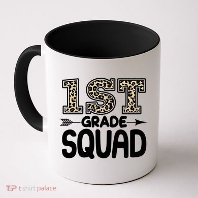 Leopard Print 1st Grade Squad Coffee Mug