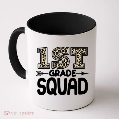 Leopard Print 1st Grade Squad Coffee Mug