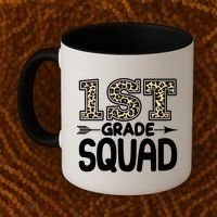 Leopard Print 1st Grade Squad Coffee Mug thumb 2