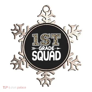 Leopard Print 1st Grade Squad Ornament