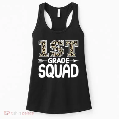 Leopard Print 1st Grade Squad Women's Tank Top