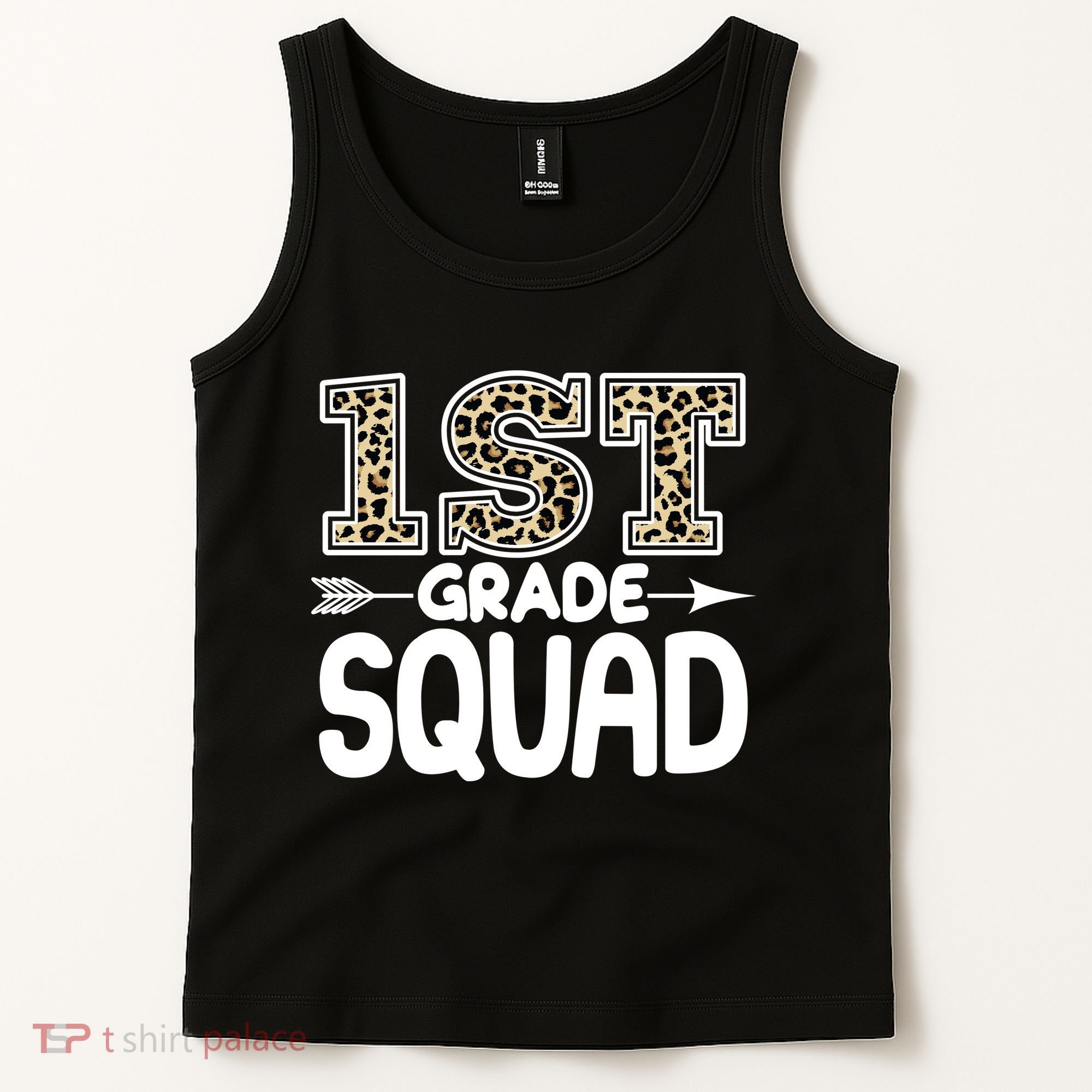 Leopard Print 1st Grade Squad Tank Top