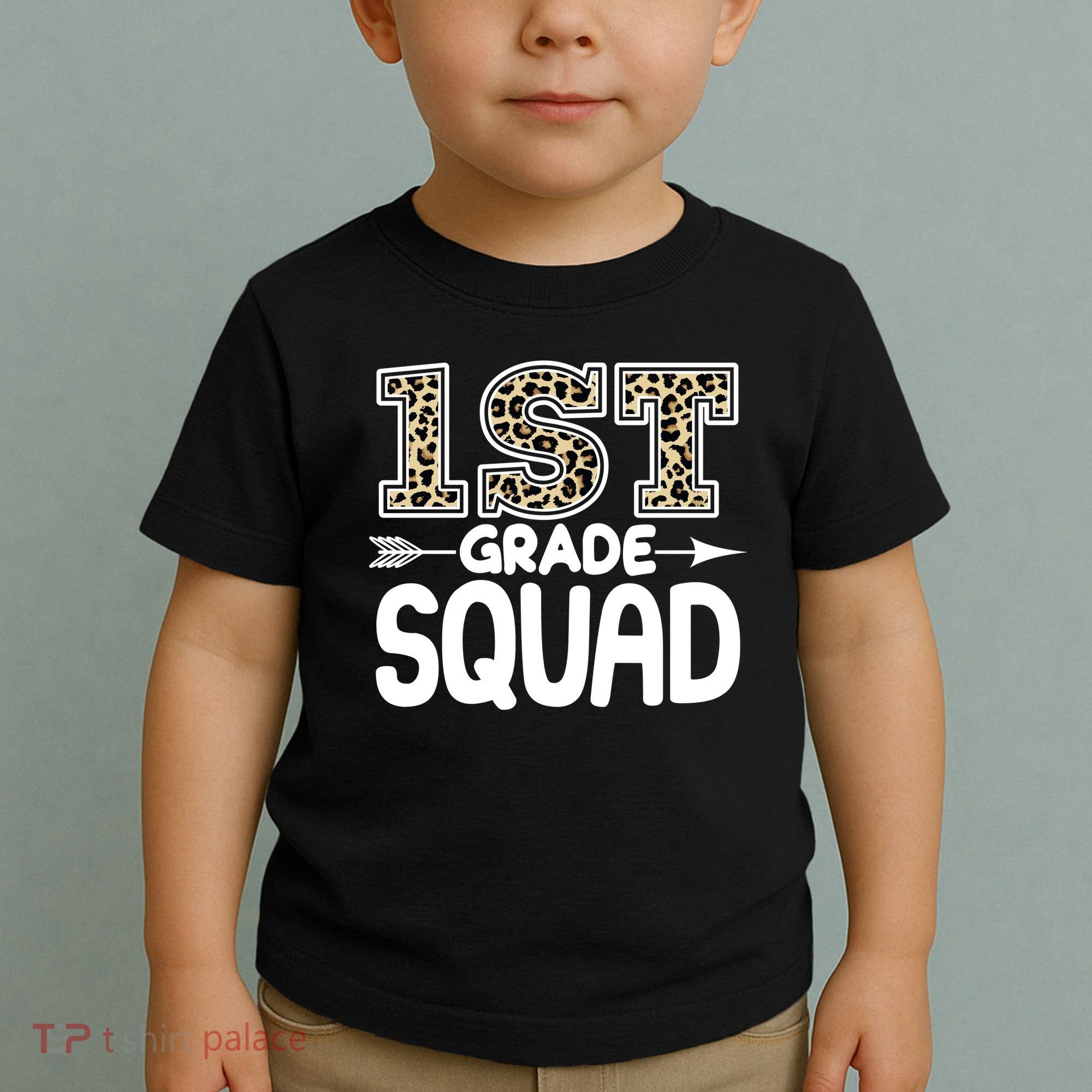 Leopard Print 1st Grade Squad Toddler T-Shirt