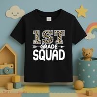 Leopard Print 1st Grade Squad Toddler T-Shirt thumb 3