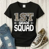 Leopard Print 1st Grade Squad Women's T-Shirt thumb 3