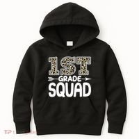 Leopard Print 1st Grade Squad Kids Hoodie thumb 0
