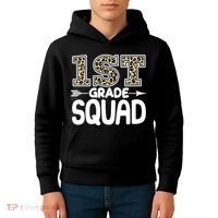Leopard Print 1st Grade Squad Kids Hoodie thumb 4