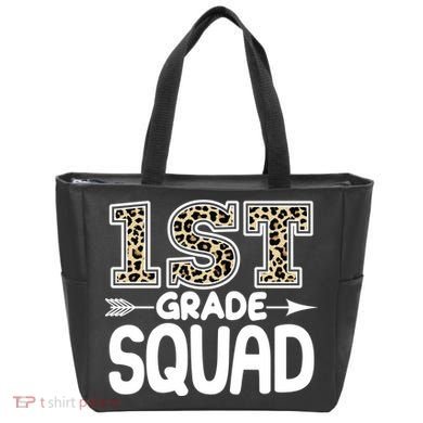 Leopard Print 1st Grade Squad Tote Bag