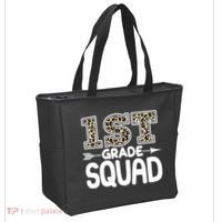 Leopard Print 1st Grade Squad Tote Bag thumb 2