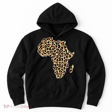 Leopard Print African Map Of Africa Hoodie