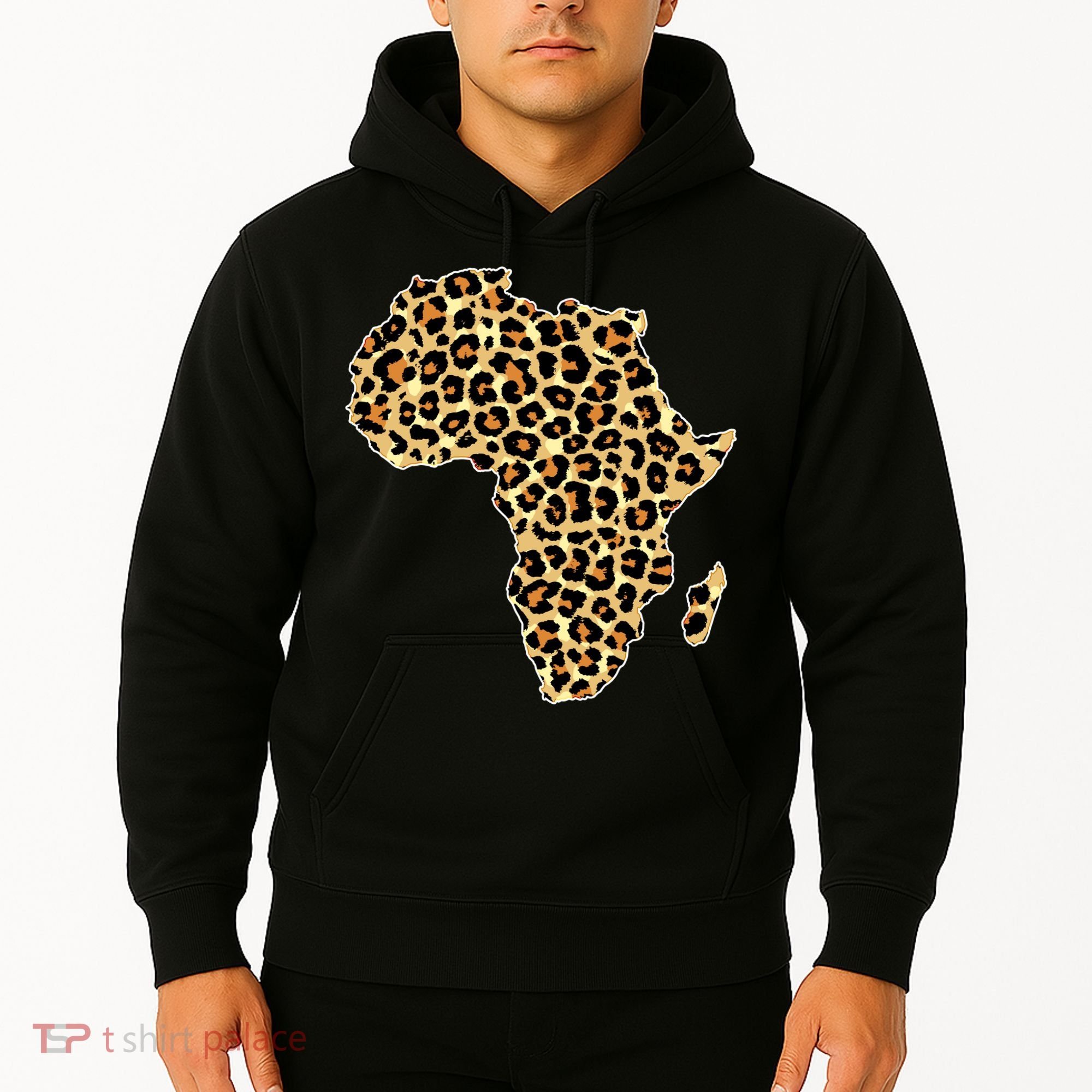 Leopard Print African Map Of Africa Hoodie