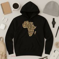 Leopard Print African Map Of Africa Hoodie thumb 3