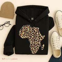 Leopard Print African Map Of Africa Hoodie thumb 4