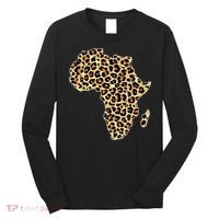 Leopard Print African Map Of Africa Long Sleeve Shirt thumb 0