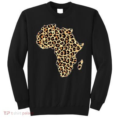 Leopard Print African Map Of Africa Sweatshirt
