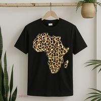 Leopard Print African Map Of Africa T-Shirt thumb 2