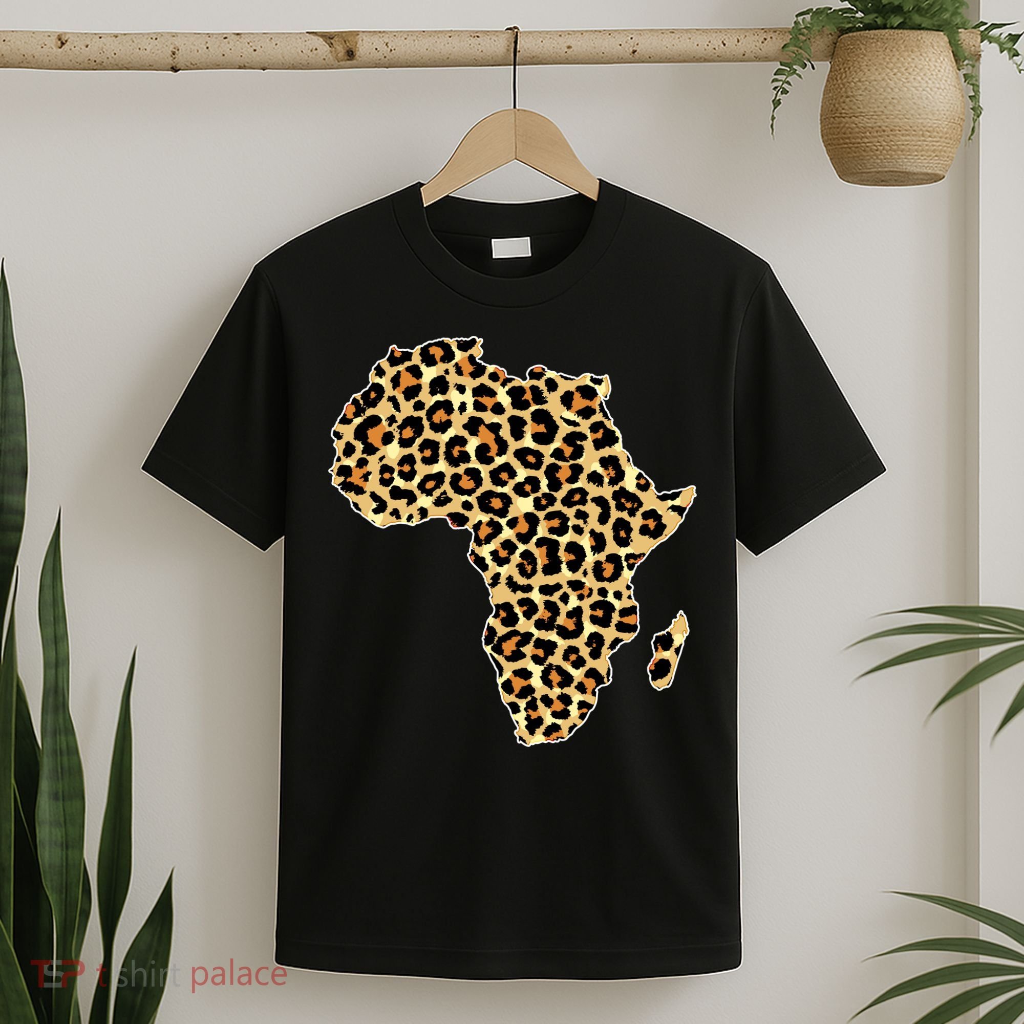Leopard Print African Map Of Africa T-Shirt