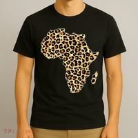 Leopard Print African Map Of Africa T-Shirt thumb 3