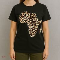 Leopard Print African Map Of Africa T-Shirt thumb 4