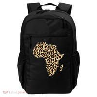 Leopard Print African Map Of Africa Backpack thumb 0