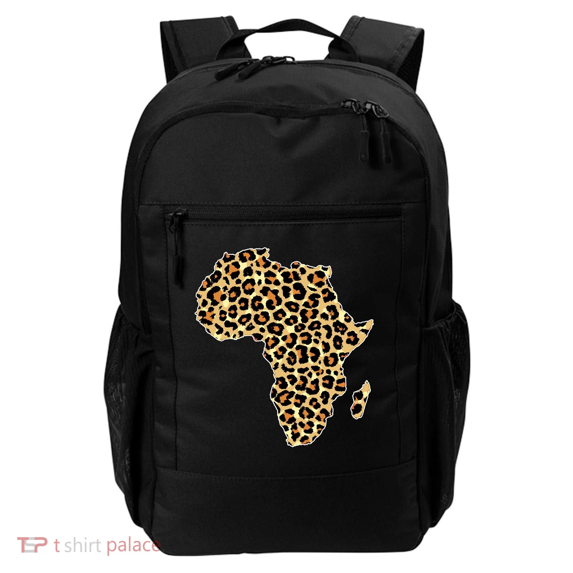 Leopard Print African Map Of Africa Backpack