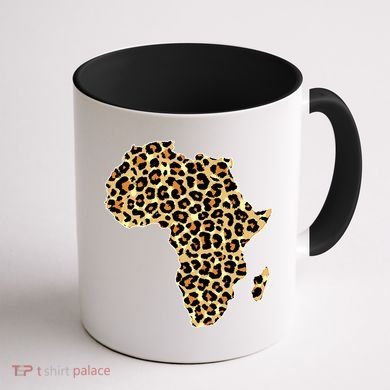 Leopard Print African Map Of Africa Coffee Mug back