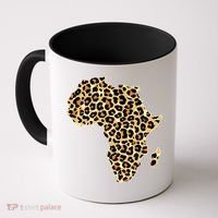 Leopard Print African Map Of Africa Coffee Mug thumb 0