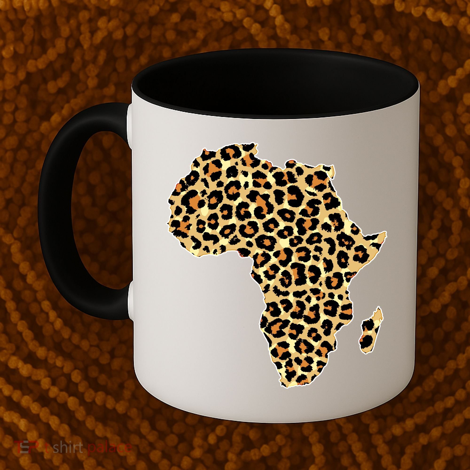 Leopard Print African Map Of Africa Coffee Mug