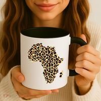 Leopard Print African Map Of Africa Coffee Mug thumb 3