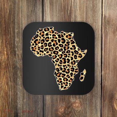 Leopard Print African Map Of Africa Coaster