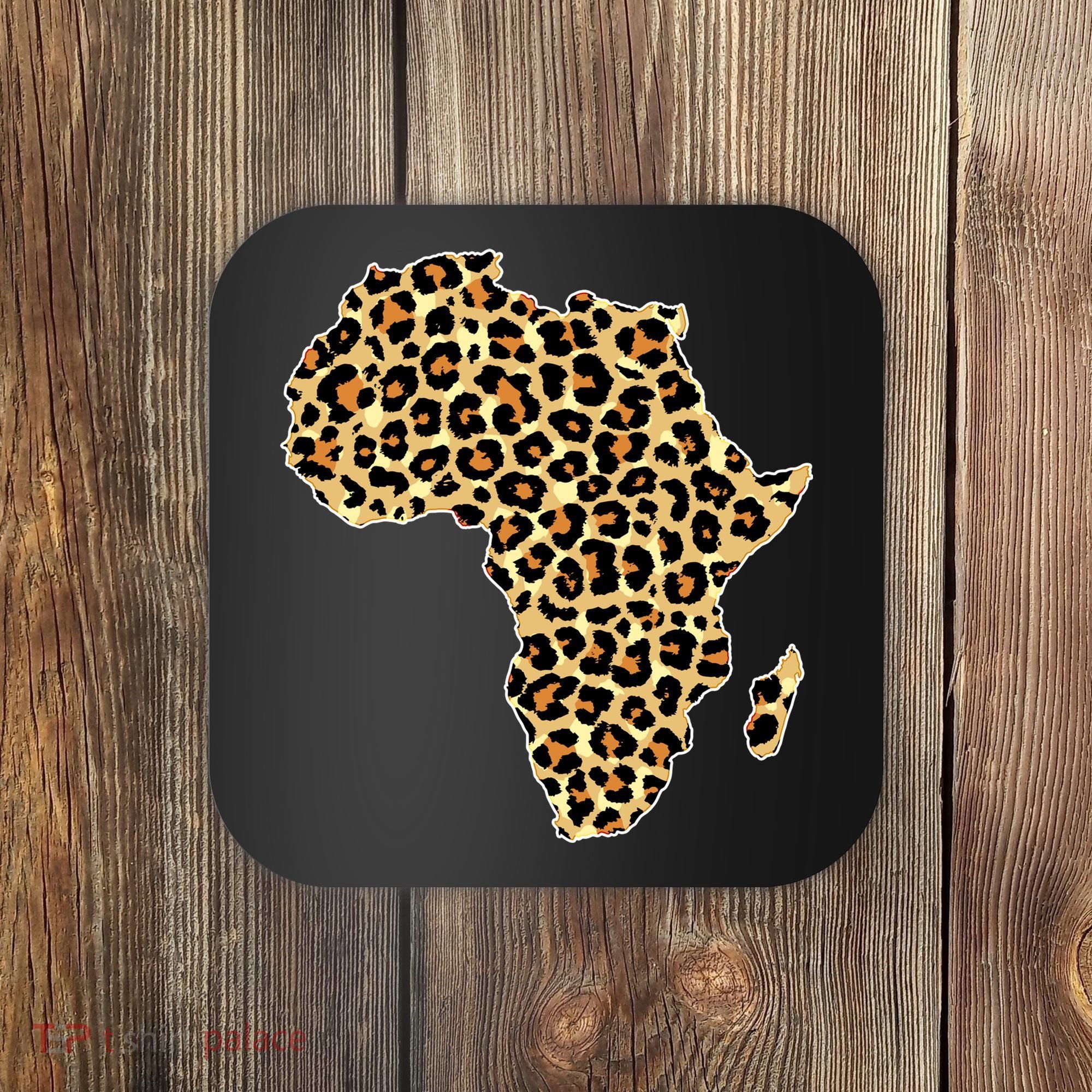 Leopard Print African Map Of Africa Coaster