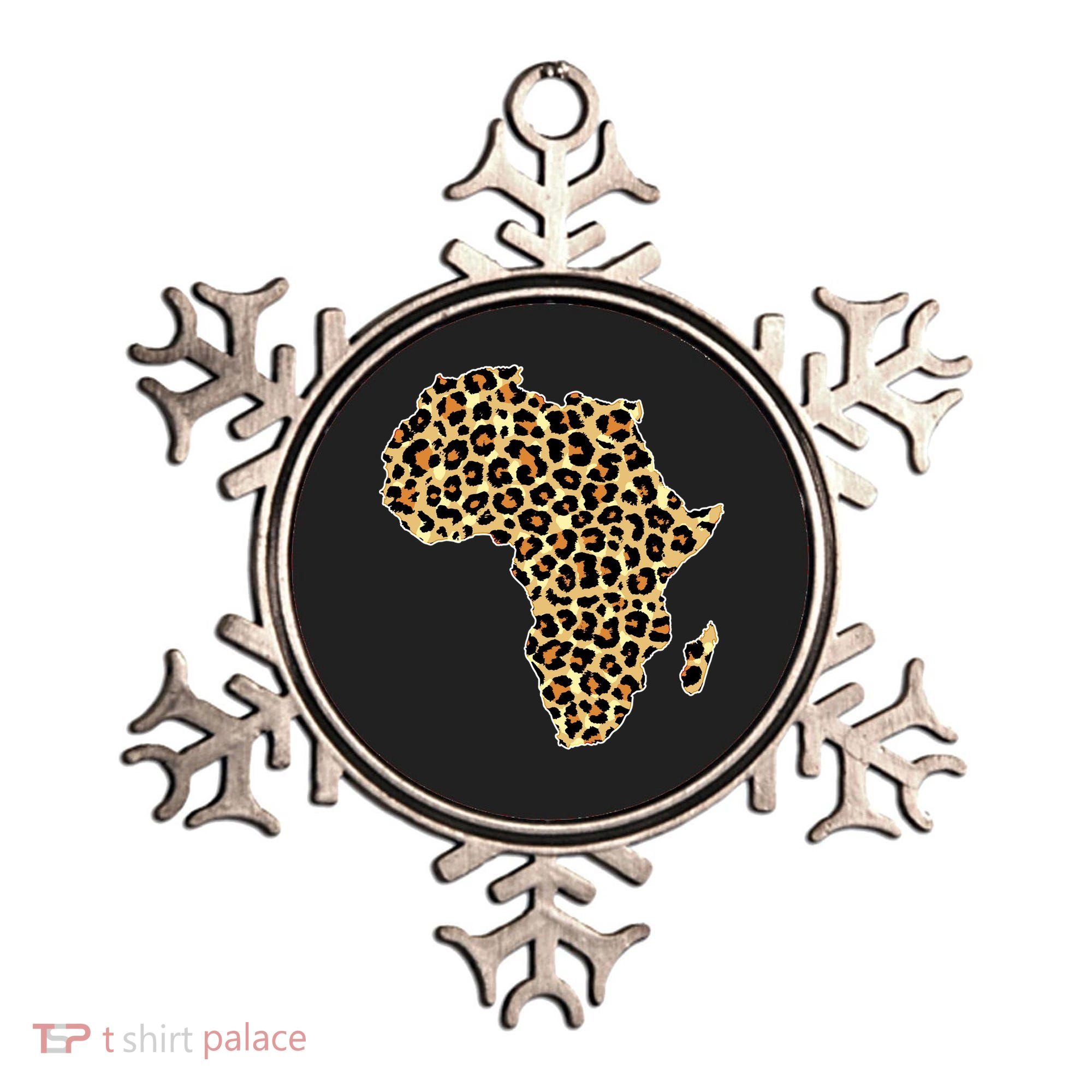 Leopard Print African Map Of Africa Ornament