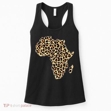 Leopard Print African Map Of Africa Women's Tank Top