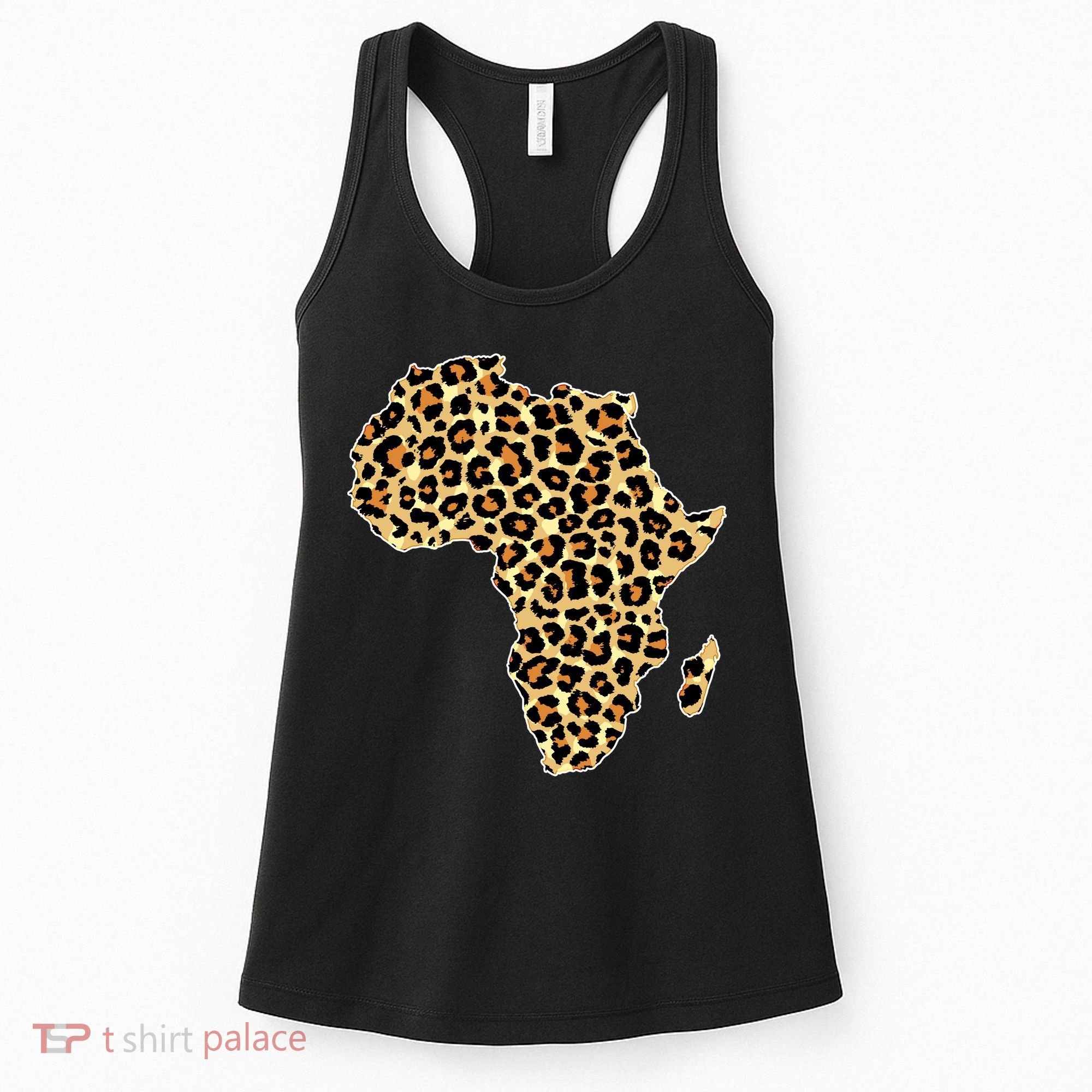 Leopard Print African Map Of Africa Women's Tank Top