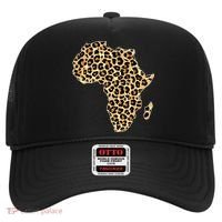 Leopard Print African Map Of Africa Hat thumb 0