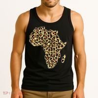 Leopard Print African Map Of Africa Tank Top thumb 3