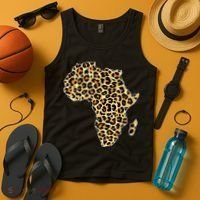 Leopard Print African Map Of Africa Tank Top thumb 4
