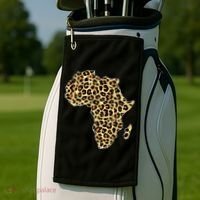 Leopard Print African Map Of Africa Golf Towel thumb 2