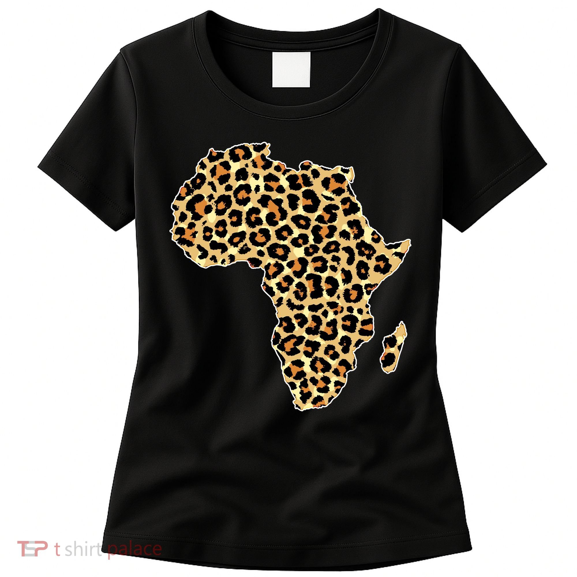 Leopard Print African Map Of Africa Women's T-Shirt