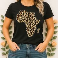 Leopard Print African Map Of Africa Women's T-Shirt thumb 2