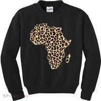 Leopard Print African Map Of Africa Kids Sweatshirt thumb 0