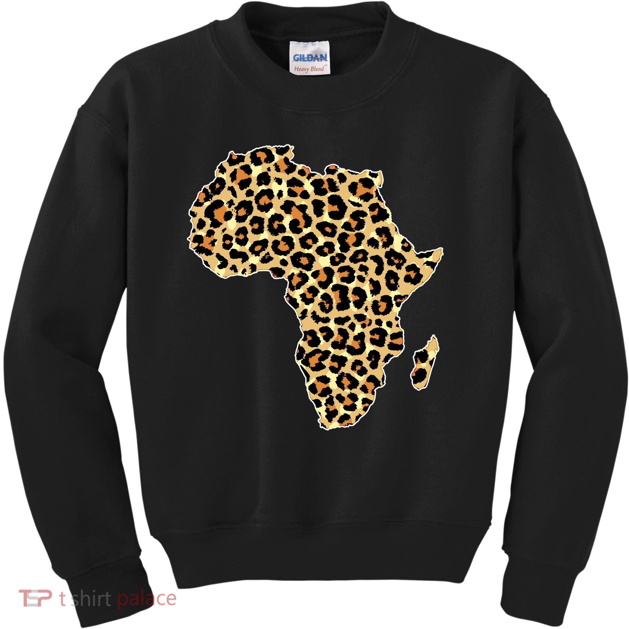 Leopard Print African Map Of Africa Kids Sweatshirt