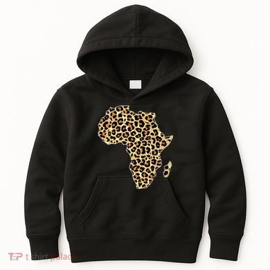 Leopard Print African Map Of Africa Kids Hoodie