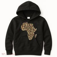 Leopard Print African Map Of Africa Kids Hoodie thumb 0