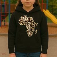 Leopard Print African Map Of Africa Kids Hoodie thumb 3