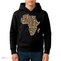 Leopard Print African Map Of Africa Kids Hoodie thumb 4