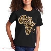 Leopard Print African Map Of Africa Kids T-Shirt thumb 2