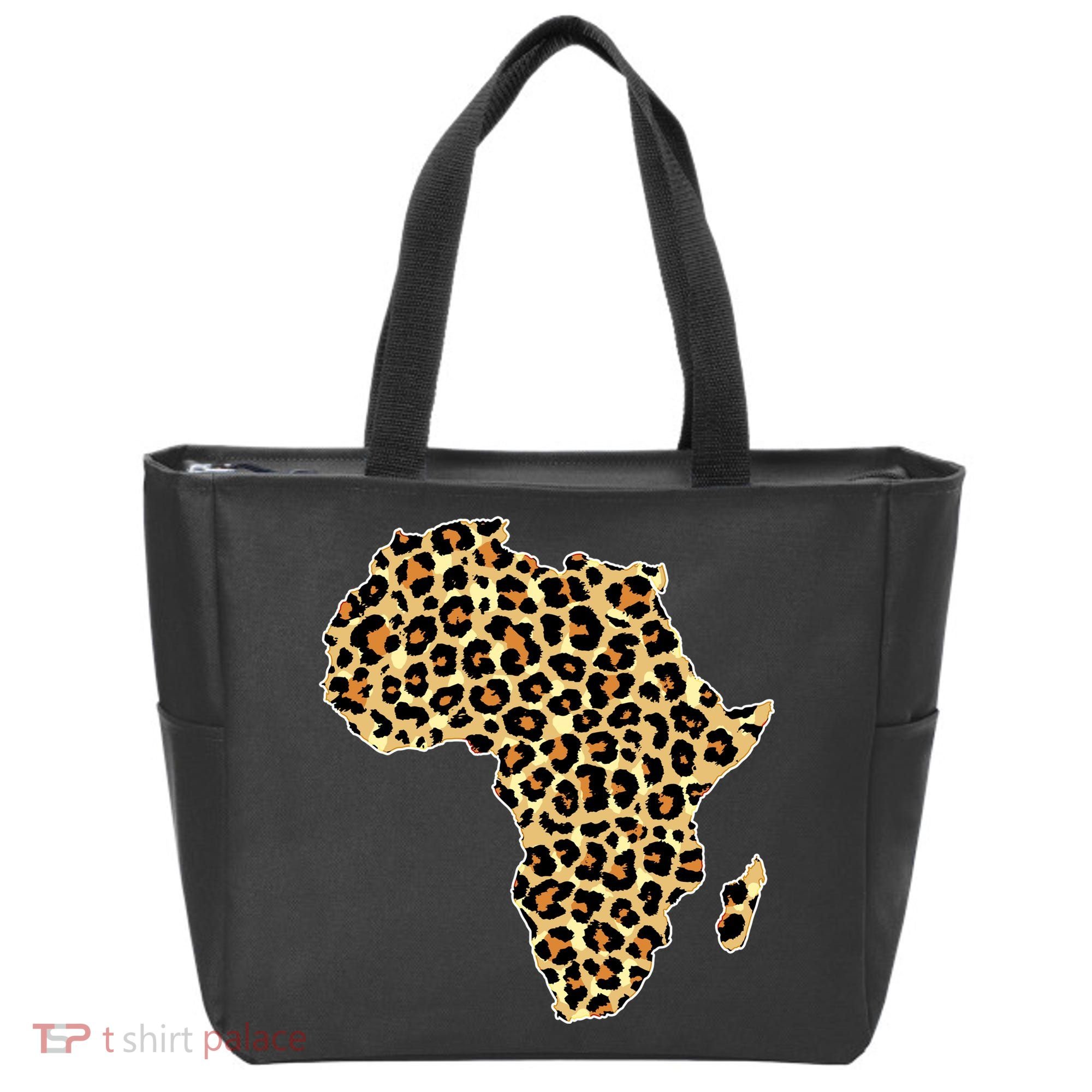 Leopard Print African Map Of Africa Tote Bag