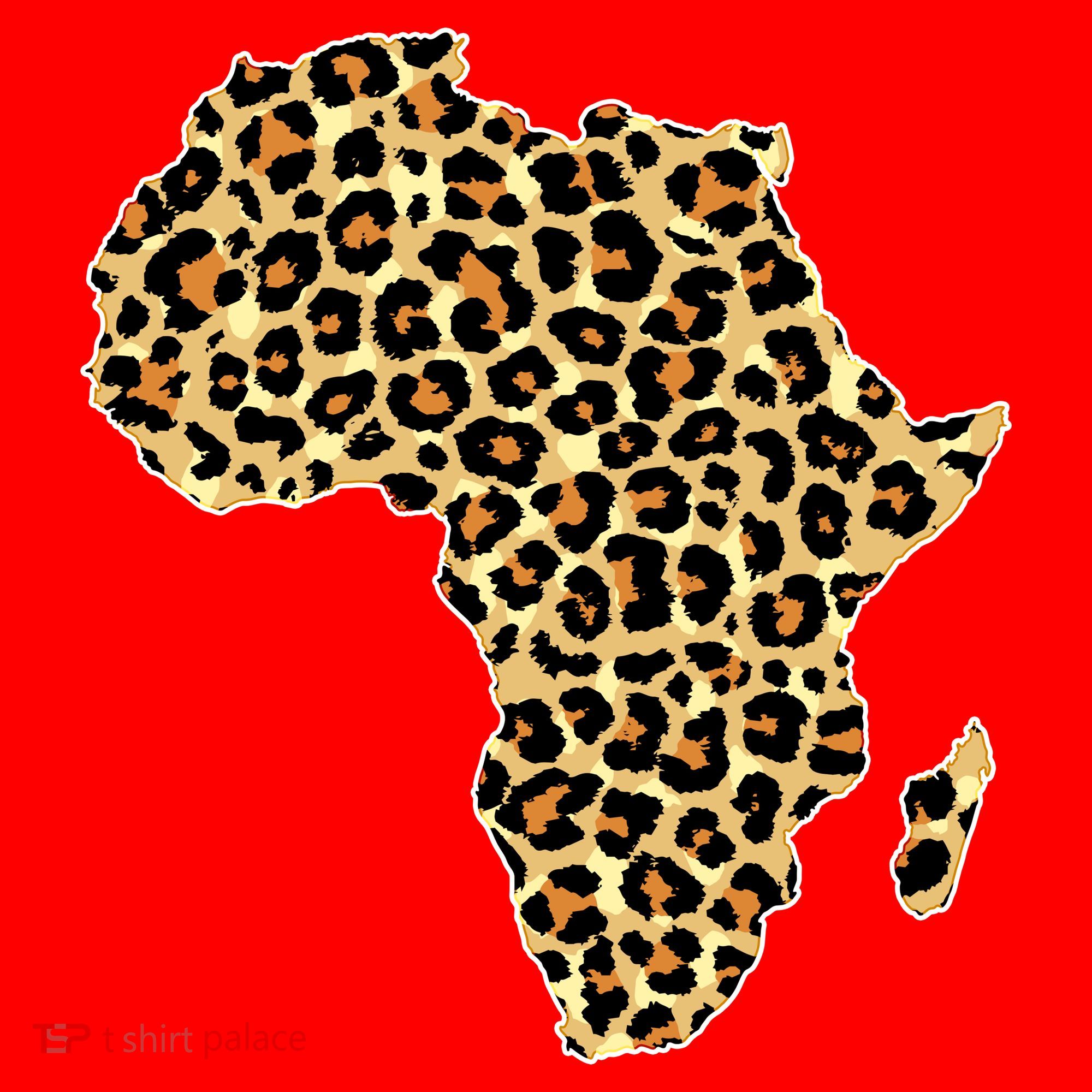 Leopard Print African Map Of Africa Santa Hat